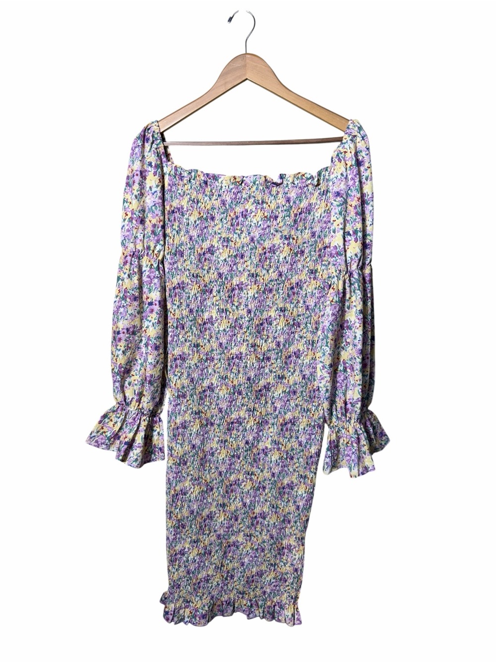New Revolve SNDYS Courtney Midi Dress in Lilac Floral Size 8 - Picture 3 of 6